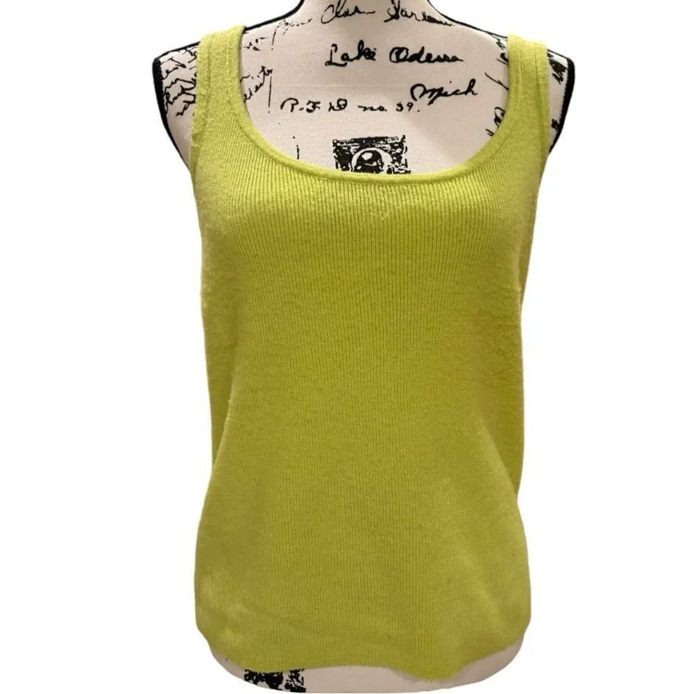 A New Day Sweater Tank Top Size XL Lime Green